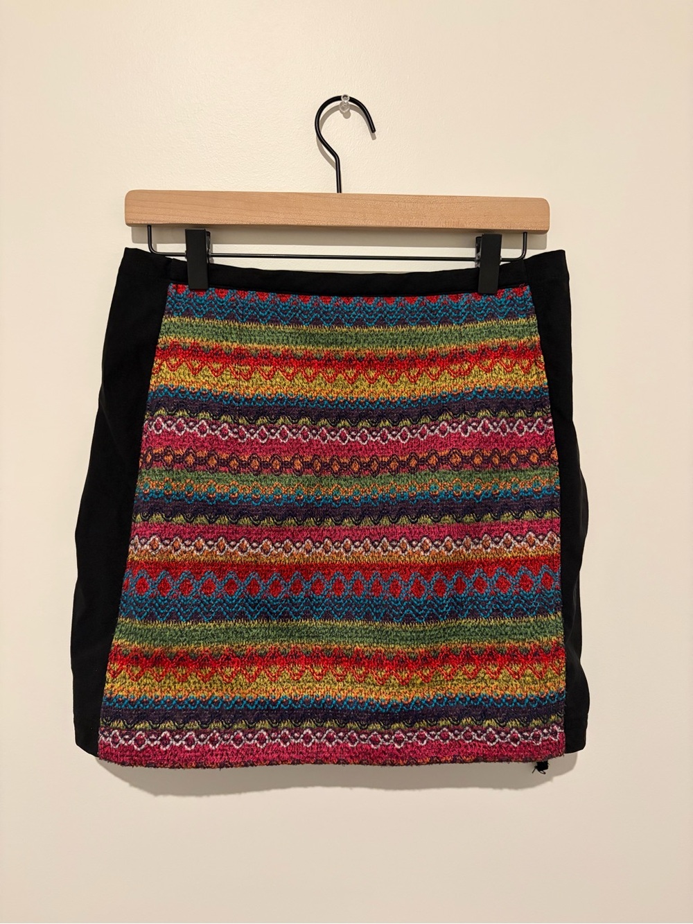 SKHOOP Patsy Skirt Size Small Bordeaux Embroidered Short Mini Euro Multicolor - Picture 5 of 8